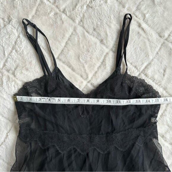 Victoria's Secret | Dream Angels Black Chantilly Lace & Tulle Slip | Size Small - Picture 8 of 9